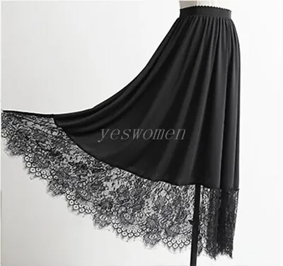 Lady Lace Trim Half Slip Skirt Extender Petticoat Dress Vintage Underskirt Dress • $14.90