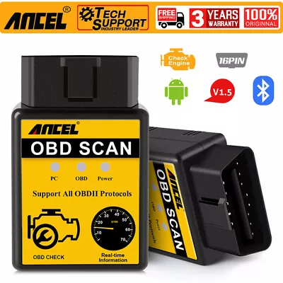 ANCEL ELM327 OBD2 Scanner Car Diagnostic Tool Check Engine Fault Code Reader • $9.99