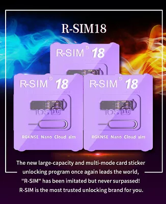 R-SIM 18 Nano Unlock RSIM Card Fit For IPhone 14 13 Pro MAX 12 Pro 11 X IOS 16 E • £9.59