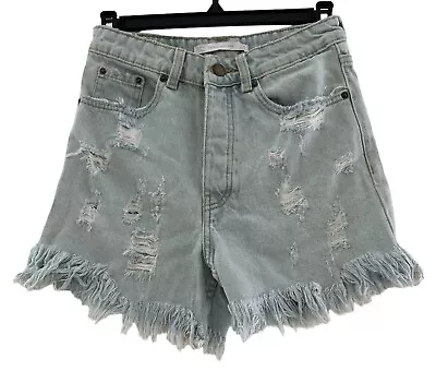 Zara Women’s Jeans Shorts Light Wash Denim Cutoffs High Waisted Size 2 • $15