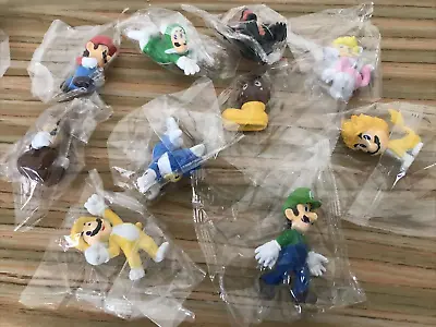 SUPER MARIO BROS Cat + FRIENDS 10 PCS TOY FIGURE SET/CAKE TOPPERS UNBRANDED • £11.99