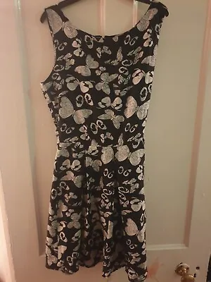 Ladies Yumi Butterfly Dress Size 10 • £3.50