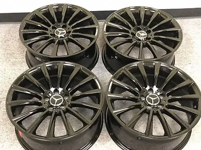 19” Mercedes Benz S Style Gloss Black Rims Wheels Tires S Class S430 S550 S580 • $1799