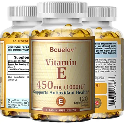 Vitamin E 450MG(1000 IU) Mixed Supports Immune System & Skin Natural Antioxidant • $8.24
