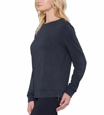 B-46* Matty M Women's Side Zip French Terry Charcoal Shirt Top Charcoal Medium  • $12.99