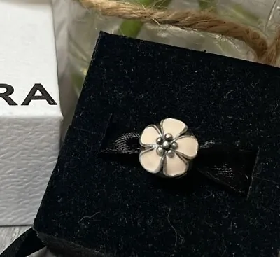 💖 Genuine Pandora Enamel Flower Clip Charm Bracelet Gift Silver S925 ALE • £17.10