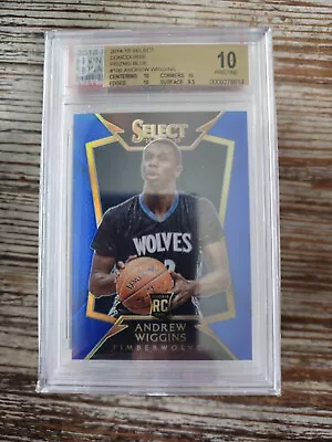 2014-15 Panini Select Andrew Wiggins Rookie Card #100 BGS 10 Pristine Blue /249 • $60