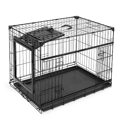 £54.99 • Buy Swell Pets Dog Puppy Crate Swing & Slide Door Metal Cage For Home Or Travel