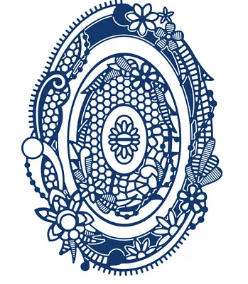 $22.67 • Buy Tattered Lace Die ~ Royal Lace 2 Oval ~ D1077 ~ Spellbinders Compatible