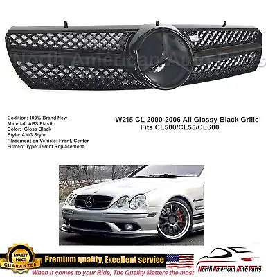 CL Grille All Black CL500 CL600 CL55 W215 Mercedes Accessory Chrome Star Bumper • $179