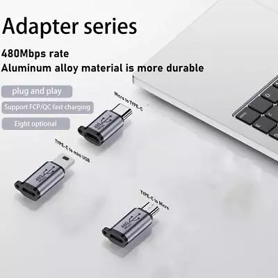 USB C To Mini USB2.0 Adapter Type C Female To Mini Adapter Converts Male Z9Y3 • $0.99