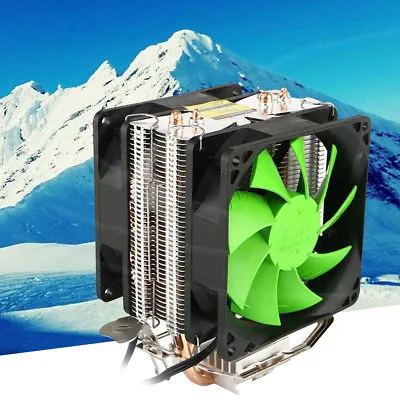 New Hot Silent Dual Fan CPU Cooler For Intel LGA775/1156 AMD AM2 /AM3/AM4 Ryzen  • £10.99