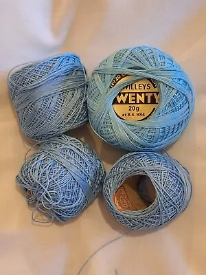 Vintage Twilleys & Coats Blue Crochet Yarn X 4 Reels • £3.50