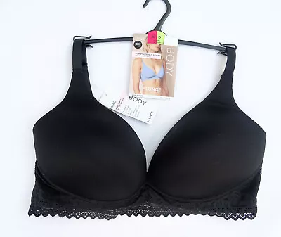 M & S Body Non Wired Plunge  Bra  Sumptuously Soft Black  Marks Spencer • £12.99