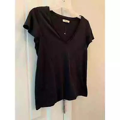 Madewell Women’s Black Flutter Sleeve Cotton Top Shirt Blouse Size S • $18.95