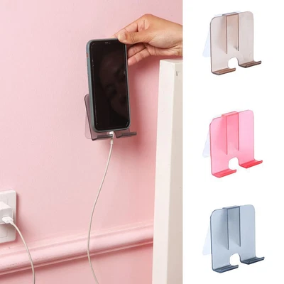 $5.93 • Buy Wall Mounted Mobile Phone Holder Charging Stand Rack HOT DIY Shelf Adhesive N7L6
