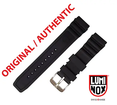 Original Luminox Watch Band 22mm 3000 3100 3200 3400 3600 8400 8800 BLACK SILVER • $24.49