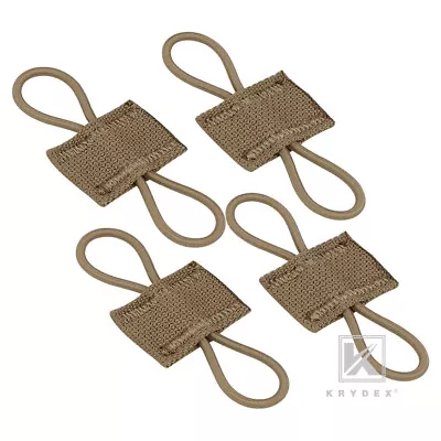 KRYDEX 4pcs PTT Retainer MOLLE Strap Tool Antennas Cable Organizer Coyote Brown • $10.95