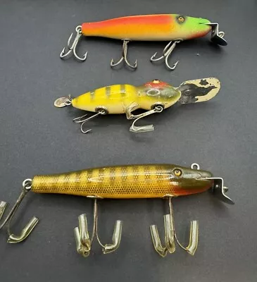 Lot Of 3 Vintage Fishing Lures C.C.B. Co • $23.50