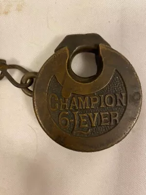 Miller Champion 6 Lever Lock With Chain No Key • $30