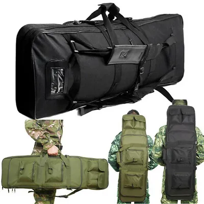 1m/1.2m Dual Tactical Rifle Sniper Hand Carrying Case Gun Bag W/ Shoulder Strap • £21.95