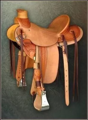 High Quality Leather Western Wade Tree Equestrian Trail Horse Saddle Size 10-18 • $371.24