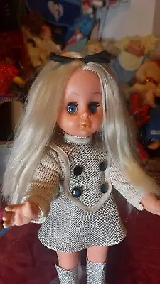 Vintage FURGA ITALY  1960 VINYL DOLL ORIGINAL CLOTHING . • $60