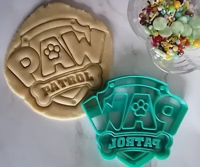 3D Paw Patrol Theme Cookie Pastry Biscuit Cutter Icing Fondant Clay Cake 10cm UK • £2.99
