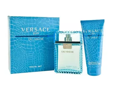 Versace Man Eau Fraiche 2pc Set For Men 3.4oz EDT  3.4oz Bath & Shower Gel • $64.57