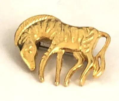 Vintage ZEBRA Gold Tone Textured Pin Brooch 1.5  1.25  • $15.65