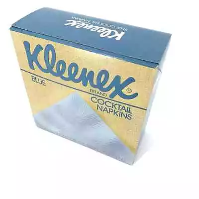 Vintage 1981 NOS Kleenex Cocktail Napkins Blue TV Movie Prop • $19.50