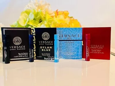 4 Versace Man Fraiche Dylan Blue Pour Homme Eros Flame Sample Perfume For Men • $15.99