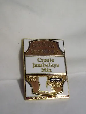 Oak Grove Smokehouse Creole Jambalaya Mix Louisiana Jaycees  Lapel Hat Pin • £12.63