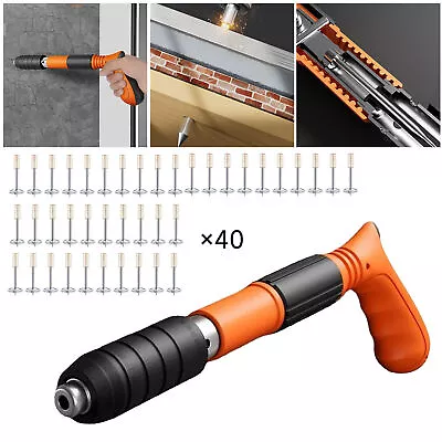 Manual Mini Steel Nail Gun Tool With 50 Nails All-in-one Wind Nailer UK • £17.95