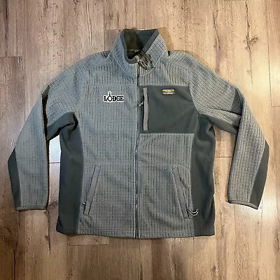 LL Bean Jacket Mens XL Gray Mountain Classic Windproof Fleece Grid Full Zip • $26.95