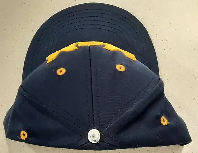 MCM Cap NAVY Authentic Embossed Embroiderey Of MCM Letters In GOLD  • $59