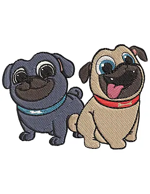 CUTE PUPPY DOGS Embroidery Machine Design Pattern PES JEF HUS  • $3.95