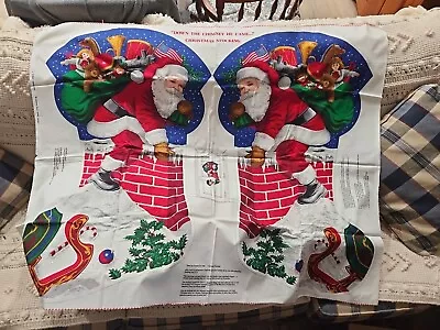 Christmas Giant Santa Stocking Panel • $10