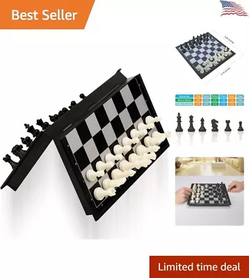 High-Quality Magnetic Travel Chess Set With Folding Chess Board - Portable • $27.98