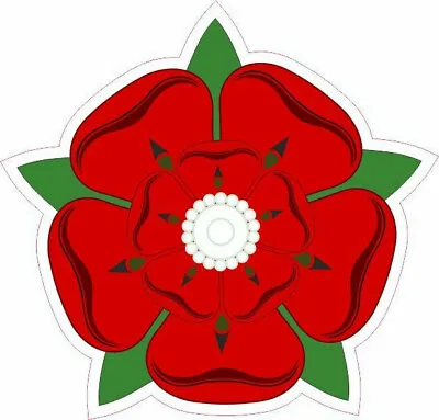 300mm Lancashire Rose Decals Self Adhesive Vinyl Sticker Patriotic County Badge • £5