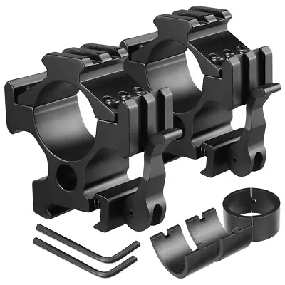 2Pack High Profile 3 Sides 1in/30mm Scope Rings Quick Release Bracket Rail Mount • $17.66