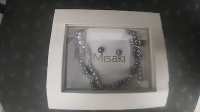 MISAKI NEW Pearls Necklace And Earrings SPIRIT Set. MCRS02456 • $124