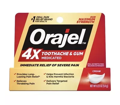 Orajel Severe Teeth Pain 4x Medicated Toothache & Gum - Immediate Relief 0.33oz • $6.99