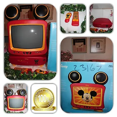 Elegant Disney Mickey Mouse 13  Color Tv & Dvd Player W/two Remotes! • $998