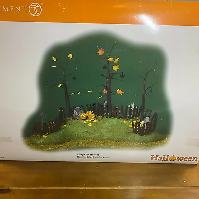 Used Dept 56 Halloween Village Accessories Haunted Fiber Optic Background • $51.99