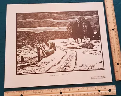 AUTHENTIC PRINT    WHITAKER'S ROAD    (12 X10 )    By  JJ LANKES (1884-1960) • $12.95