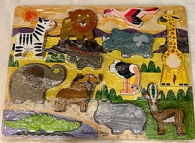 Melissa & Doug Chunky Safari 12 Pc Puzzle • $9.99