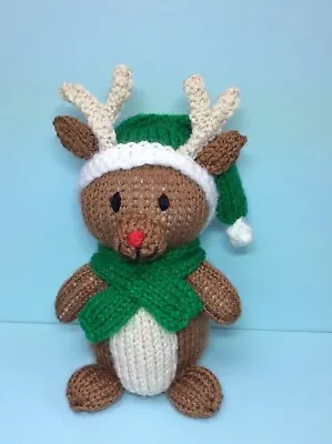 £2.99 • Buy KNITTING PATTERN - Rudolph The Reindeer Choc Orange Cover / 18 Cms Christmas Toy