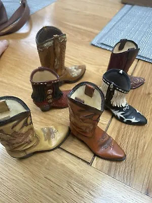 Just Plain Country JPC Western Cowboy Boot Mini Figurine 6 Boots Figurines • £30