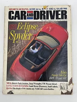 Car And Driver Magazine May 1996 Mitsubishi Eclipse Spyder GS-T Sports Sedans • $11.99